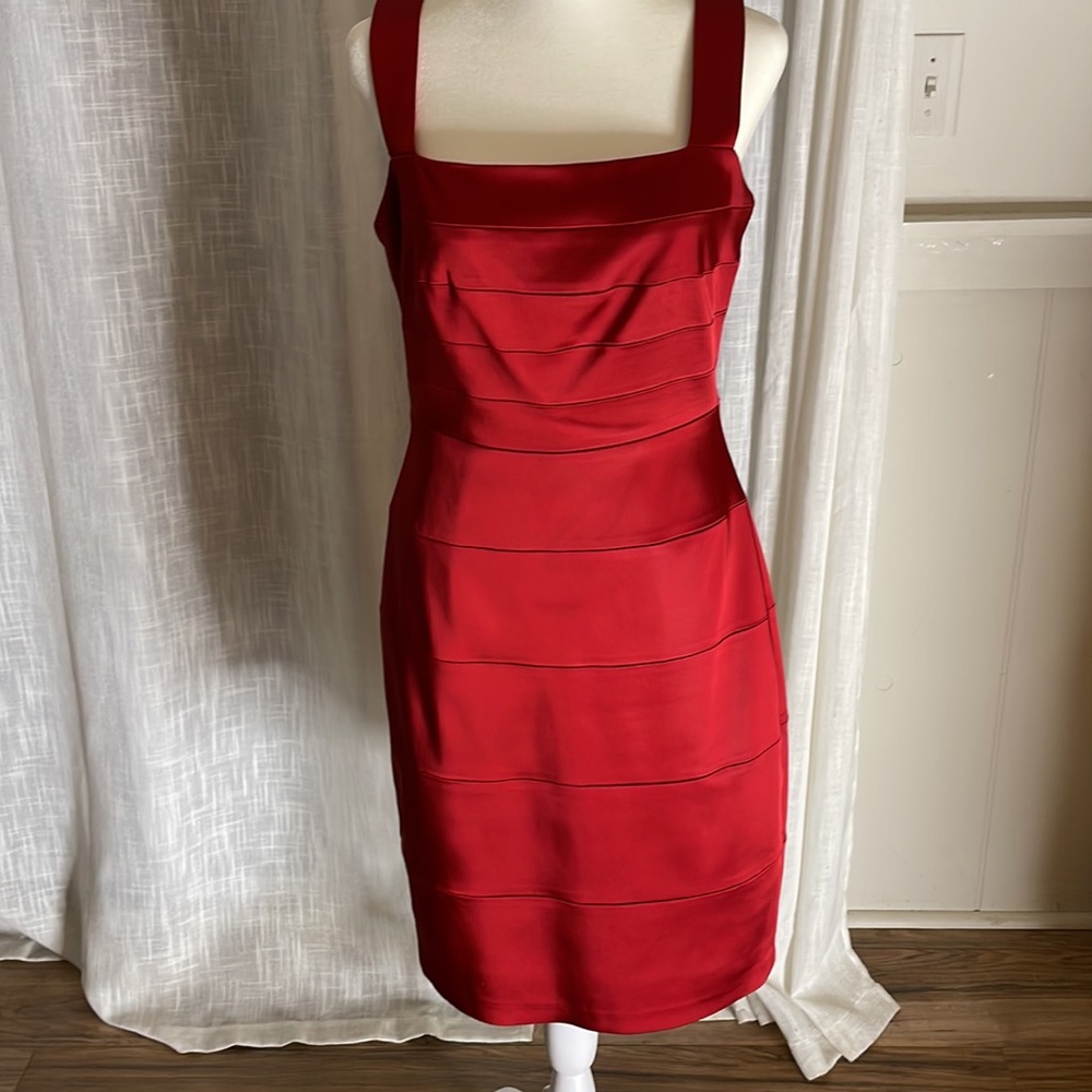 Cache Red Banded Bodycon Dress size 6